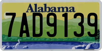 AL license plate 7AD9139