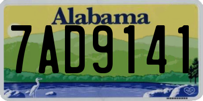 AL license plate 7AD9141