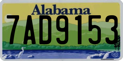 AL license plate 7AD9153
