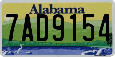 AL license plate 7AD9154