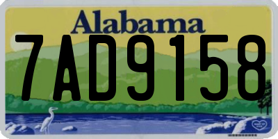AL license plate 7AD9158