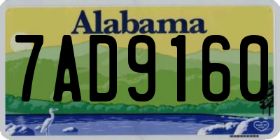 AL license plate 7AD9160