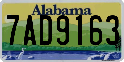 AL license plate 7AD9163