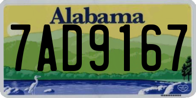 AL license plate 7AD9167