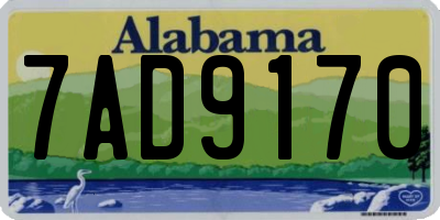AL license plate 7AD9170