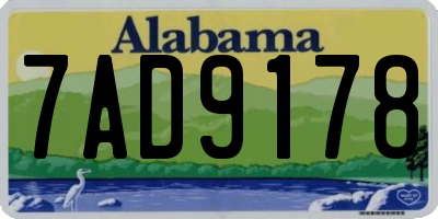 AL license plate 7AD9178