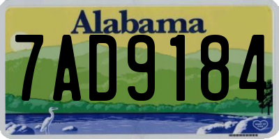 AL license plate 7AD9184