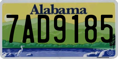 AL license plate 7AD9185