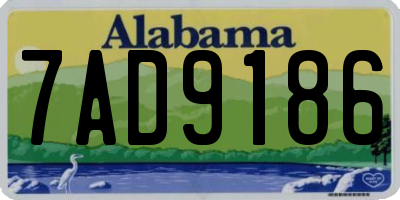 AL license plate 7AD9186