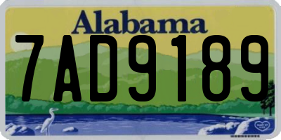 AL license plate 7AD9189
