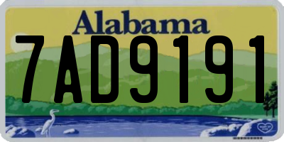 AL license plate 7AD9191