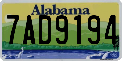 AL license plate 7AD9194