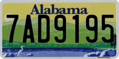 AL license plate 7AD9195