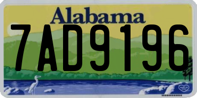 AL license plate 7AD9196