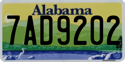 AL license plate 7AD9202
