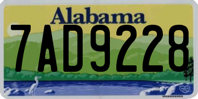 AL license plate 7AD9228