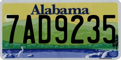 AL license plate 7AD9235