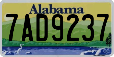 AL license plate 7AD9237