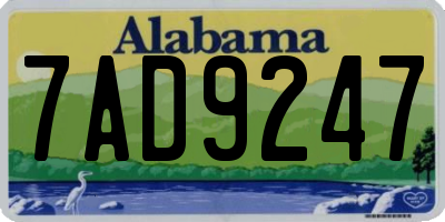 AL license plate 7AD9247