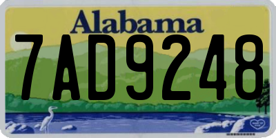AL license plate 7AD9248