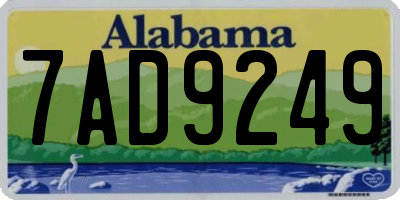 AL license plate 7AD9249