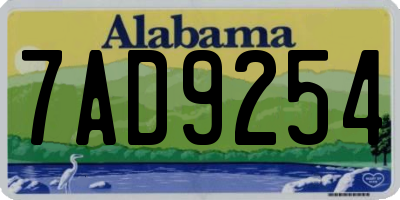 AL license plate 7AD9254