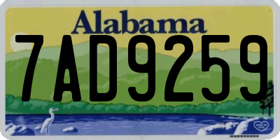 AL license plate 7AD9259
