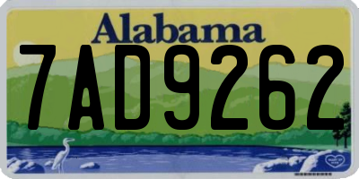 AL license plate 7AD9262