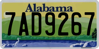 AL license plate 7AD9267