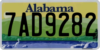 AL license plate 7AD9282
