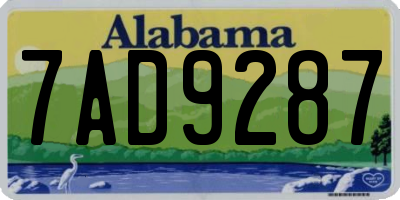 AL license plate 7AD9287