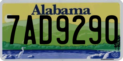 AL license plate 7AD9290
