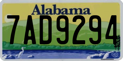 AL license plate 7AD9294