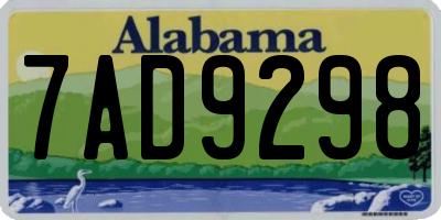 AL license plate 7AD9298