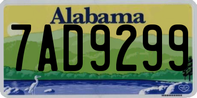 AL license plate 7AD9299