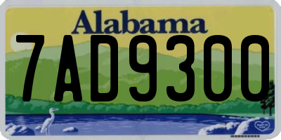 AL license plate 7AD9300