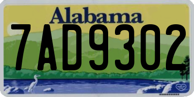 AL license plate 7AD9302
