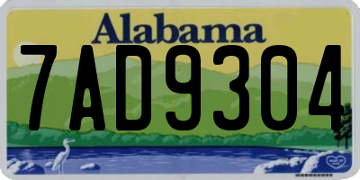 AL license plate 7AD9304