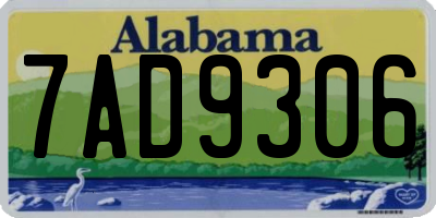 AL license plate 7AD9306