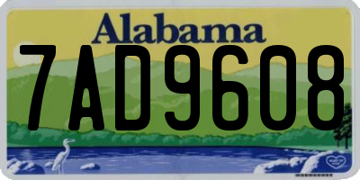 AL license plate 7AD9608