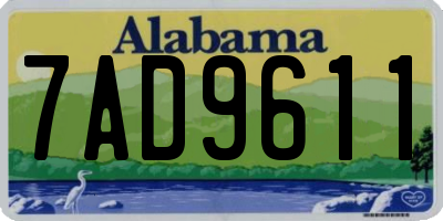 AL license plate 7AD9611