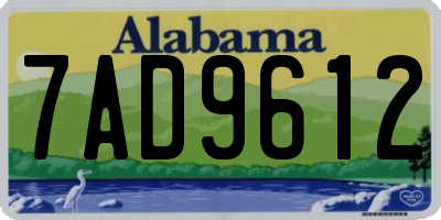 AL license plate 7AD9612