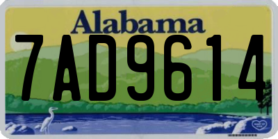 AL license plate 7AD9614