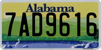 AL license plate 7AD9616