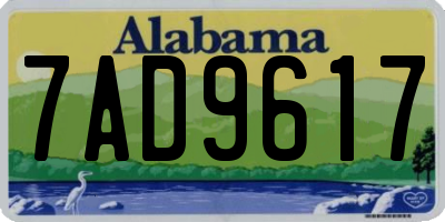 AL license plate 7AD9617