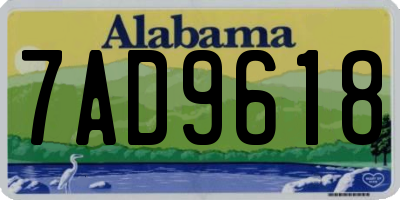 AL license plate 7AD9618