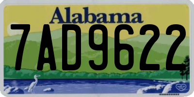 AL license plate 7AD9622