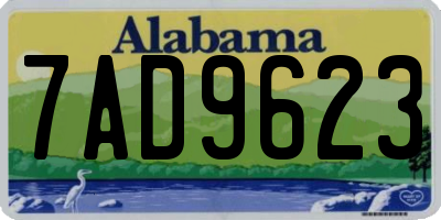AL license plate 7AD9623