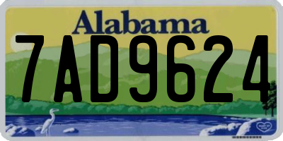 AL license plate 7AD9624