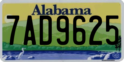AL license plate 7AD9625